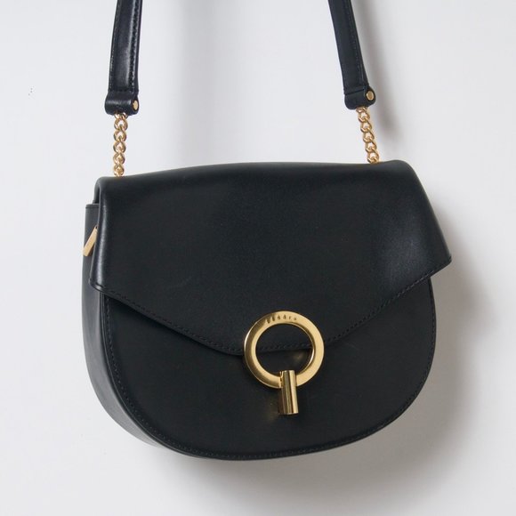 Sandro Handbags - Sandro Paris Pepita Black Leather Crossbody Purse